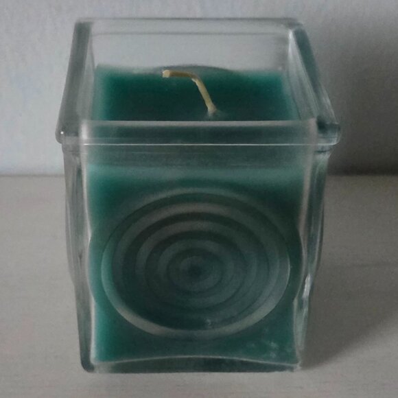 Vintage Retired PartyLite Spinnaker Teal In Square Holder 1655 New Open Box - Picture 2 of 10